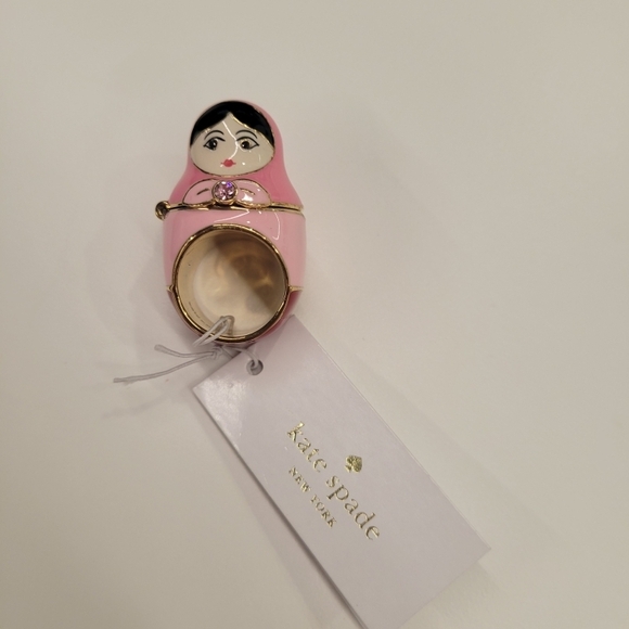 kate spade Other - Kate Spade Pink and Gold Matryoshka Ohhh LALA Doll Ring NwT Sz5